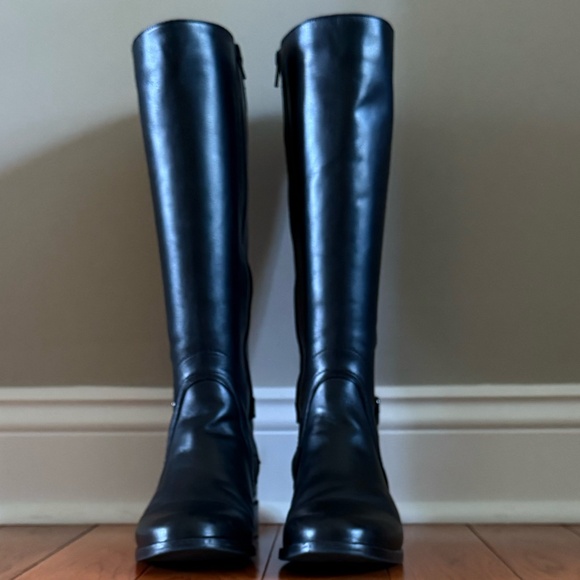 La Canadienne Black Leather Boots, Size 6 - Picture 1 of 10
